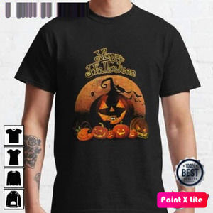 Happy Halloween Night Dark Horror Best Graphic Tee, Halloween Graphics Shirt